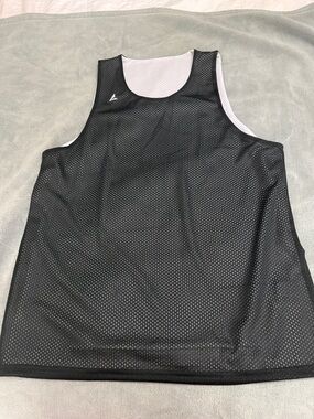 Men's Black Reversible Mesh Tank Top with White Inner Lining